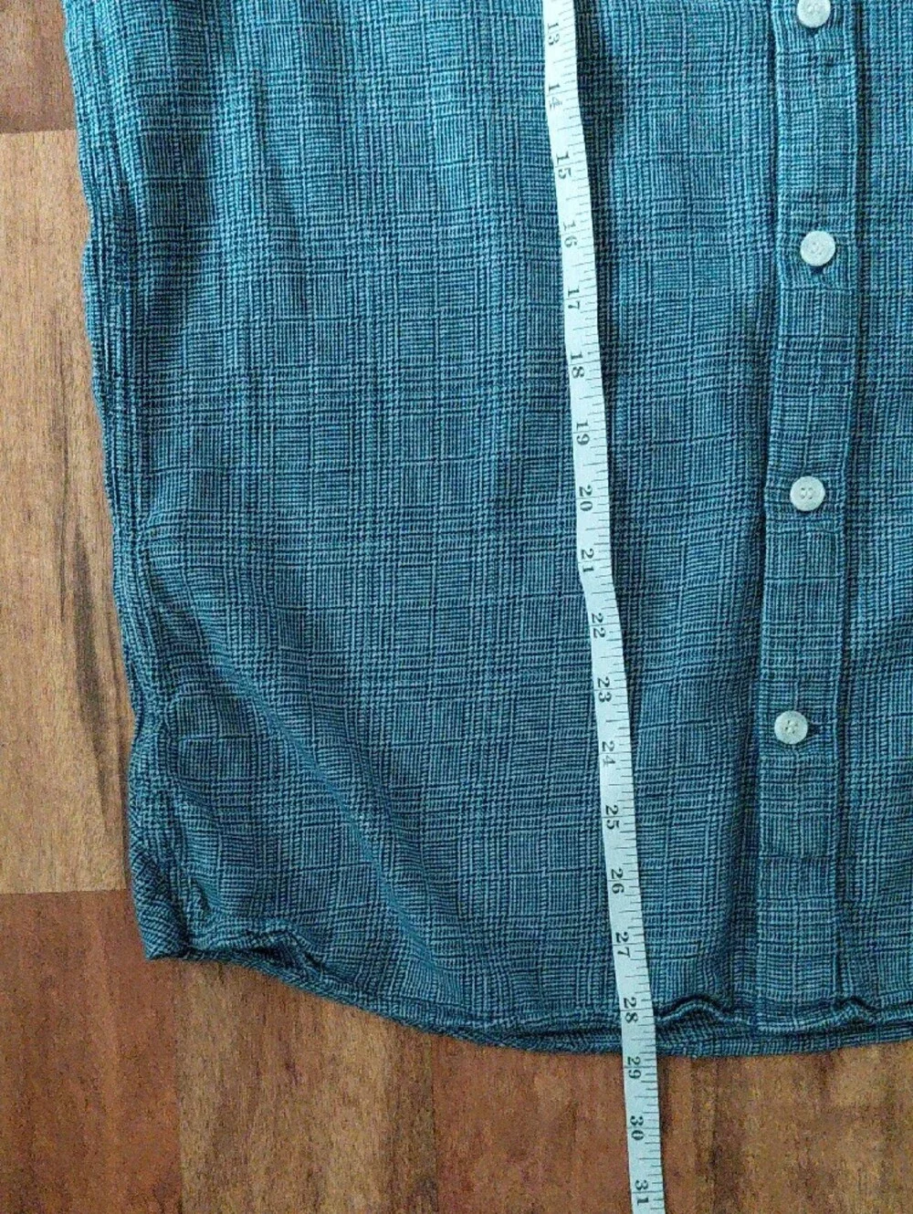 Banana Republic Blue Slim Fit Grindle Plaid Long Sleeve Button Down Shirt Cotton